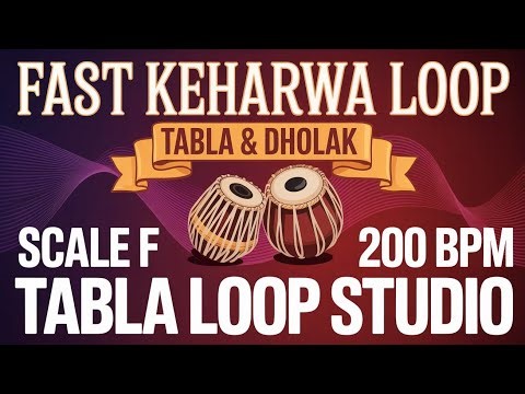 Fast Keherwa Loop | Dholak & Tabla | 200 BPM | Scale F | Qawwali #tablaloopstudio