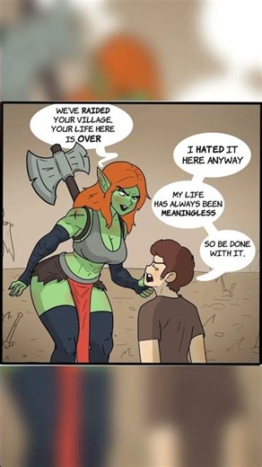 Orc Girl Captures a Human