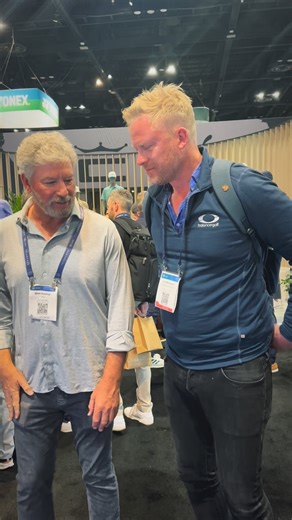 Great meeting the founder of Aimpoint @aimpointgolf Mark Sweeney at the @pgagolfshows. Take a good listening and ask yourself ”Will this help you with understanding putting better.” We hope so. Thank you Mark for all you done for us coaches and players 🤩👌🏼 | Erik Blomqvist