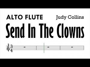 Send In The Clowns ALTO FLUTE Sheet Music Backing Track Play Along Partitura