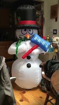 Shivering snowman Christmas inflatable