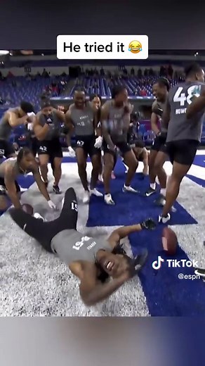 This backflip attempt didn’t end well 😂 (via @nfl) #flip #backflip #fail #nfl