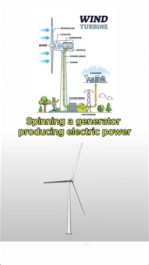 How Wind Turbines Generate Electricity ⚡ (Simple Animation)