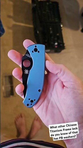 Spyderco Tenacious R.I.L. Blue Titanium - Unique!