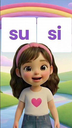 From syllables to words | Cami can already read! | sa se si so su #shorts #preschool