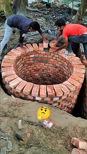 Soak Pit Construction 🔥 Septic Tank Water Drain System #construction #shorts