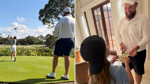 Lowry’s daughter proves she’s chip off old block by demonstrating perfect swing