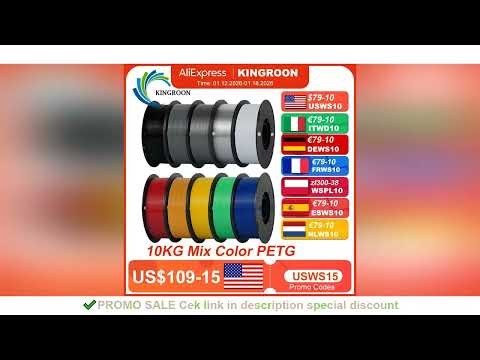 10KG 1.75mm PETG Filament Tangle-Free, High Quality 3D Printing Eco-friendly Plastic Consumables 22L