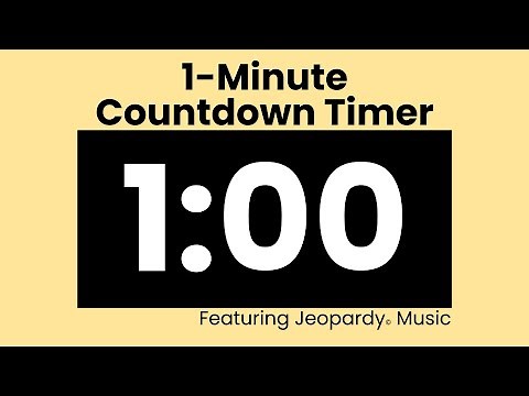 1-Minute Countdown Timer w/Jeopardy Music