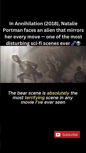In Annihilation (2018), Natalie Portman faces an alien that mirrors her every move
