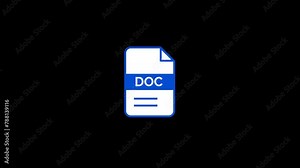 Doc File format extension Animation with transparent background