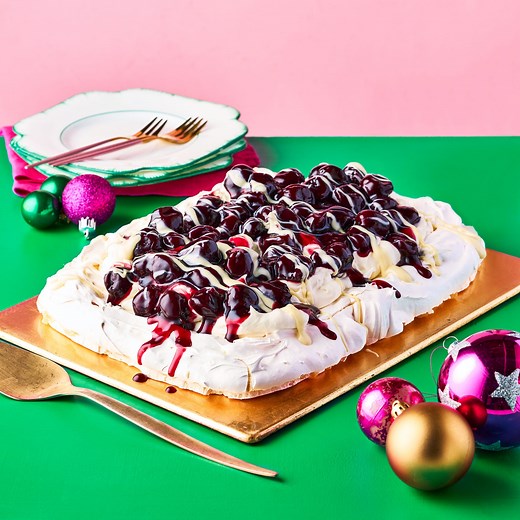 Cherry and White Chocolate Pavlova