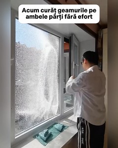 🪟✨ Geamuri curate fără riscuri! Curăță ambele părți simultan, fără să te apleci! Perfect pentru ferestre la înălțime! 🏡 | Homis