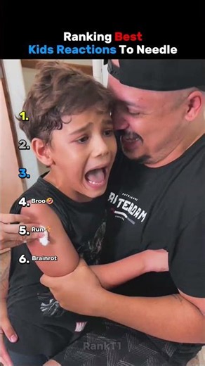 Ranking Best Kids Reactions To Needle🤯😂