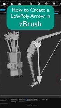 zBrush Tutorial: LowPoly Bow and Arrow Game Asset