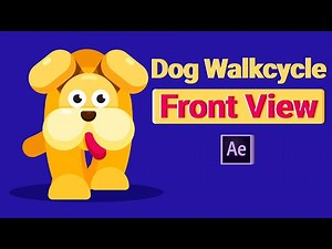 Dog walk cycle Front View in After Effects | Animation Tutorial