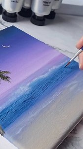 139K views · 6K reactions | Purple Sky Seascape Painting on Canvas _ Acrylic Painting Ideas for Beginners #AcrylicPainting #PaintingTutorial #ArtForBeginners #EasyPainting #CanvasArt #PaintingShorts #ViralShorts #TrendingNow #FBReels #DIYArt #SatisfyingArt #PaintWithMe #seascapepainting #arttutorial | Jay Lee Paintings | Facebook