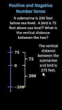 Positive/Negative Integer and Absolute Value App: Vertical Distance Between a Submarine and Bird