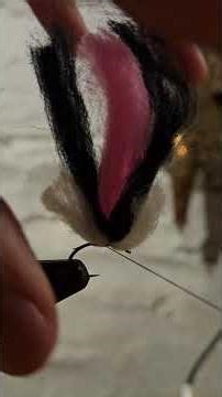 Fly tying tutorial for black and white glow bug fly