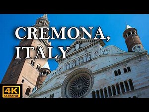 [4k] Walking tour in the center of Cremona: The city of violins, nougat and mustard!, Italy