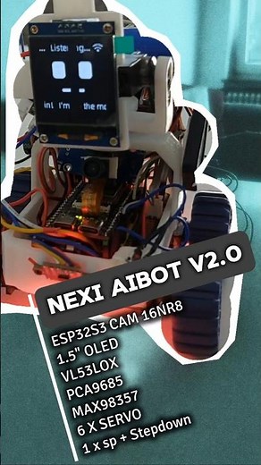 full Automatic Nexi AI Robot by HD Robotics Electronics with ESP32S3 CAM