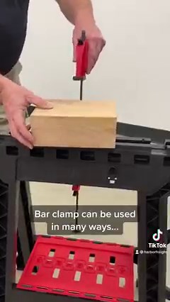 NEW TOOL ALERT: The #Bauer Polypropylene Folding #Sawhorse with Bar Clamp supports up to 500 lb. capacity by itself, or 1000 lb. per pair. It folds down to less than 3” wide for easy storage & transport. #HarborFreight #newtools #reels | Harbor Freight