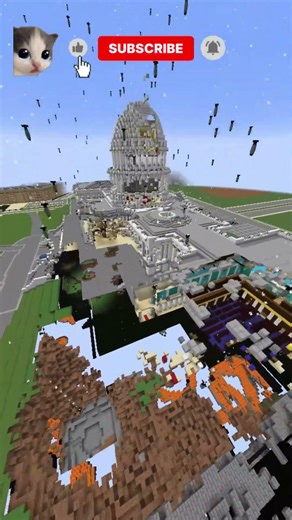 The United States Capitol VS Air Strike #gaming #minecraft #minecraftexplosion