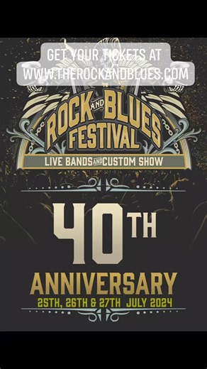 @rbcsofficial Rock & Blues Custom Show/Official 25th to 27th July 2024 Pentrich Derbyshire Come and help us celebrate our 40th show! | Rock & Blues Custom Show/Official