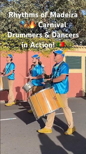 Rhythms of Madeira 🎭🔥 Carnival Drummers & Dancers in Action! 🇵🇹#madeiraisland #portugal