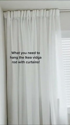 What you need to hang the Ikea vidga rod with curtains! #ikea #ikeacurtains #ikeadiy #vidga #house