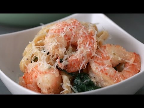 Creamy One-Pot Spinach Shrimp Pasta