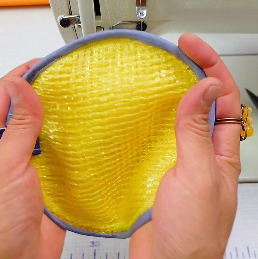 I made a foot washcloth with an onion sack 🥰AWESOME RECYCLING😍 :) #fblifestyle | Decor And Knitting