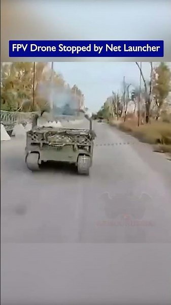 Russian FPV Drone Intercepted by Ukrainian Ground Drone