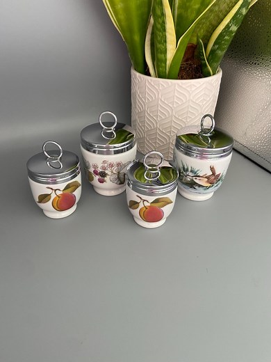 Vintage Royal Worcester Egg Coddlers, Bird, Bramble and Evesham Designs, Singles and Doubles. - Etsy