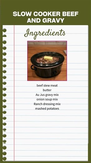 Slow Cooker Beef and Gravy