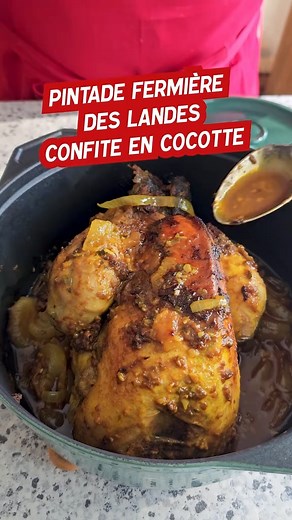110K views · 474 reactions | Recette express de pintade confite à la cocotte | Volailles fermières des Landes | Facebook