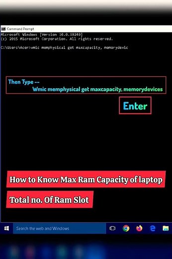How to check maximum ram capacity and number of ram slot in pc #shorts #computer #2023