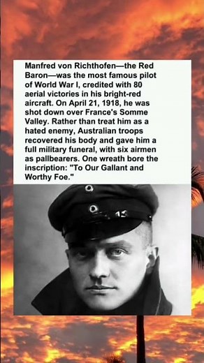 The Red Baron Was Buried by His Enemies