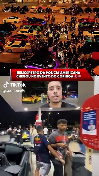 🚨 O ENCONTRO DE SUPERCARROS DO CORINGA SAIU DO CONTROLE! 😱🏎️ O evento promovido por Coringa nos Estados Unidos foi tão gigantesco que chamou a atenção de todo mundo. O encontro reuniu máquinas milionárias, atraiu uma multidão de fãs e gerou uma movimentação tão intensa que até o helicóptero da polícia americana apareceu para monitorar a situação do alto! 🚁🔥 As imagens impressionam e mostram a dimensão do evento, que já está sendo apontado por muitos como um dos maiores encontros de supercar