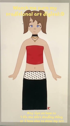 PLEASE tell me how else to reveal my art without doing this again 😭(and how to fix that shirt)#art