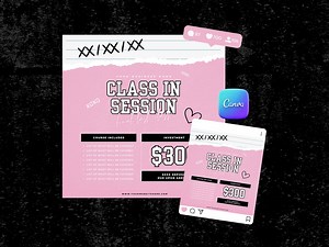 Lash Training Class Flyer Template, DIY Masterclass (canva, Digital Download) - Etsy