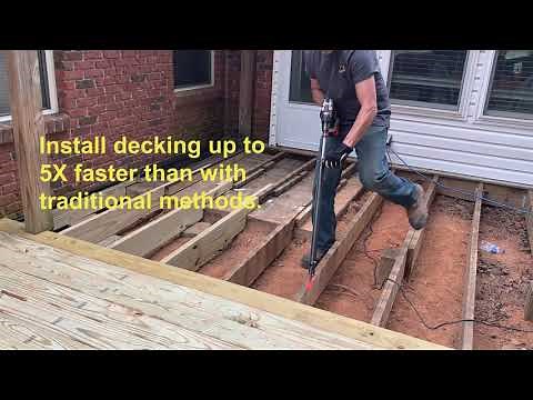Installing Hidden Fasteners in Treated Decking with the CAMO Drive Tool