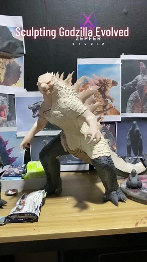 Sculpting Godzilla Evolved by Zepfer Studio