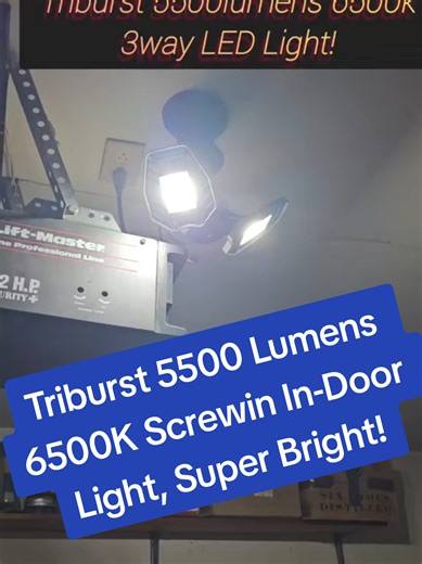 Triburst 5500 Lumens 6500K Screwin In-Door Light, Super Bright!