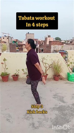 Tabata Workout in 4 steps 💪🏻😁#yoga #health #fitness