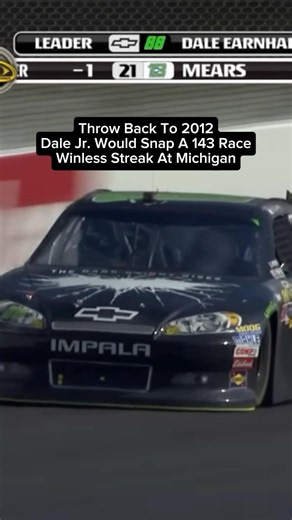 Throw Back To 2012 Dale Jr. Would Snap A 143 Race Winless Streak At Michigan
