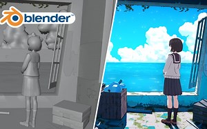惊艳，Blender打造日漫二次元独立动画~