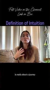 Intuition Short #1: Definition of Intuition
