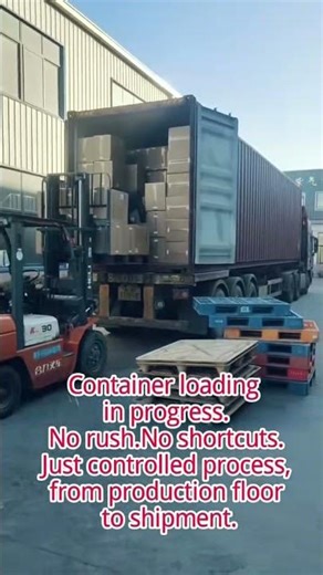 Container loading in progress.No rush.No shortcuts #supplychainsecrets #manufacturing #спецобувь
