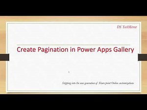 How to Create Pagination Gallery in Power Apps when Connected with large SharePoint List